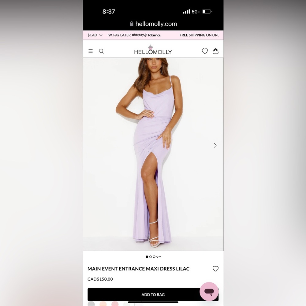Hello Molly lilac Main Event Entrance dress